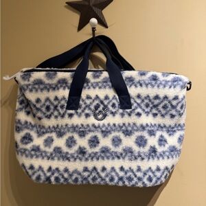 Victoria's Secret PINK Cozy Plush Fair Isle Weekender Bag NWOT